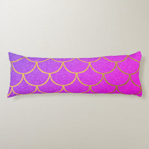 Coussins Longs Parties scintillant rose violet de sirène or