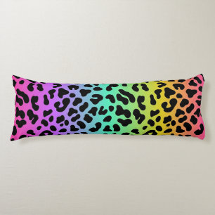 Coussins Longs Pastel Rainbow Cheetah Print