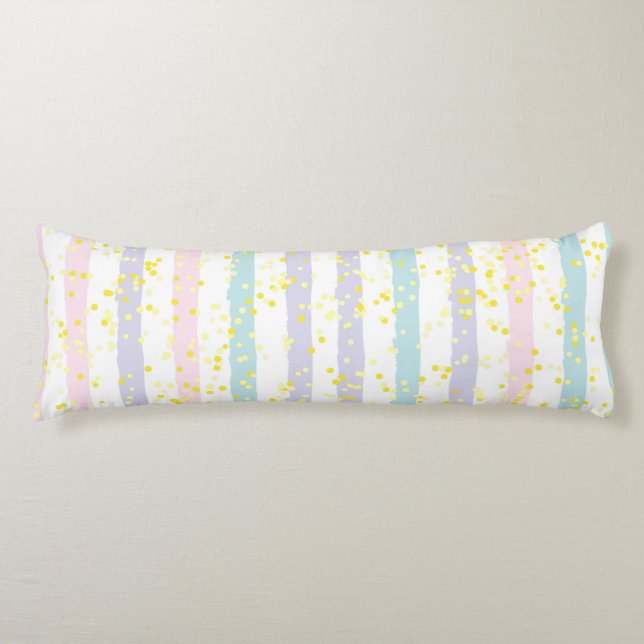 Coussins Longs Pastel Stripes et Etoiles (Devant)