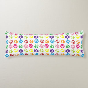 Coussins Longs Paws Colorés, Paws Chiens, Paws Chat