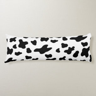 Coussins Longs Pays Points noirs et blancs de vache
