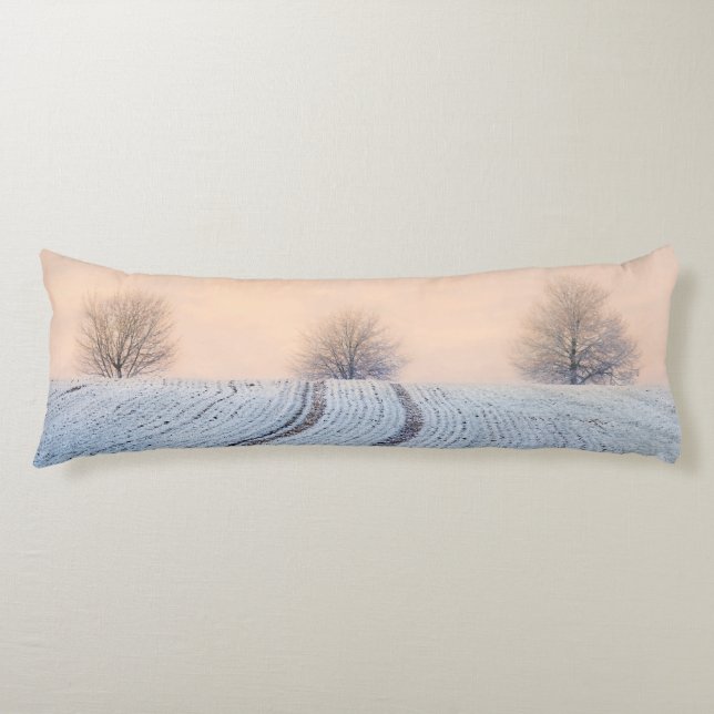 Coussins Longs Paysages hivernaux avec Hoarfrost - (Devant)