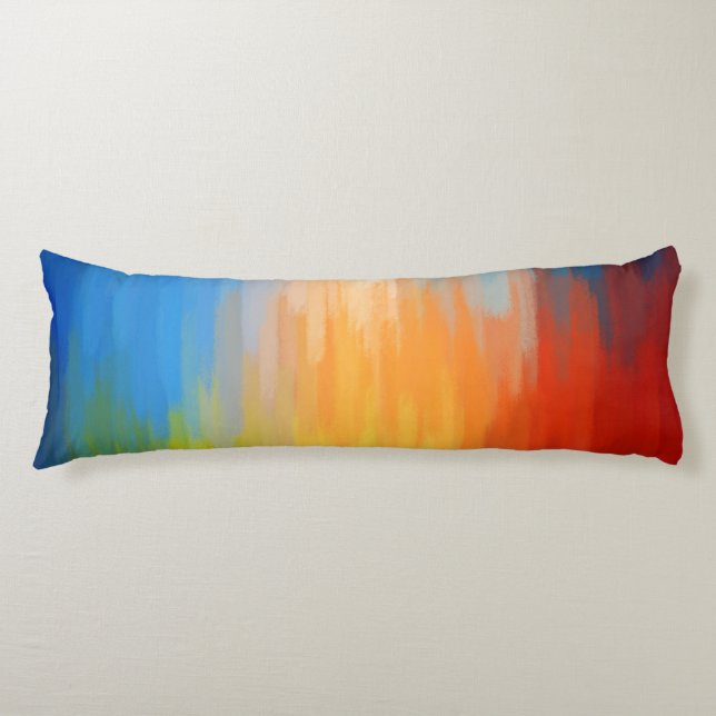 Coussins Longs Peinture colorée Abstraite (Devant)