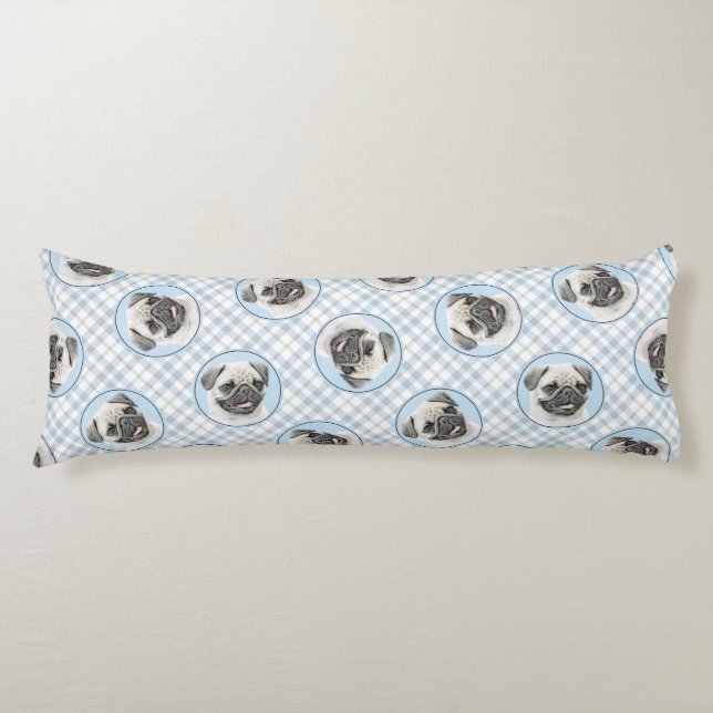 Coussins Longs Peinture de carlin peint peint peint d'argent mign (Devant)