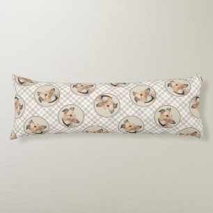Coussins Longs Peinture Greyhound Fawn mignonne Original Animal c