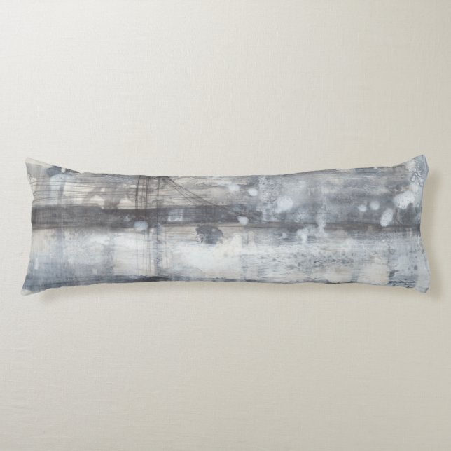 Coussins Longs Peinture gris contemporaine (Devant)
