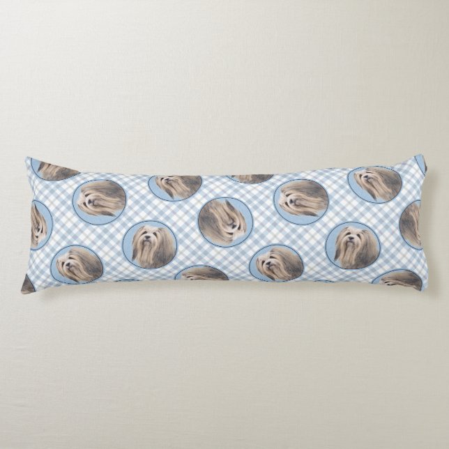 Coussins Longs Peinture Havanaise Silver mignonne Artiste Pot Ori (Devant)