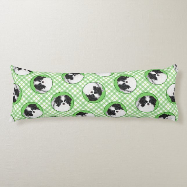 Coussins Longs Peinture japonaise Chiot Chien Chien de Chien de C (Devant)