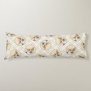 Coussins Longs Pembroke Welsh Corgi peinture Tri-Color Chien Art