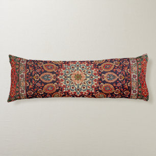 Coussins Longs Perse Tabriz Noir Radial Géométrique 