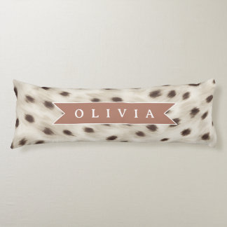 Coussins Longs Personalized Chic Neutral Leopard Animal Print