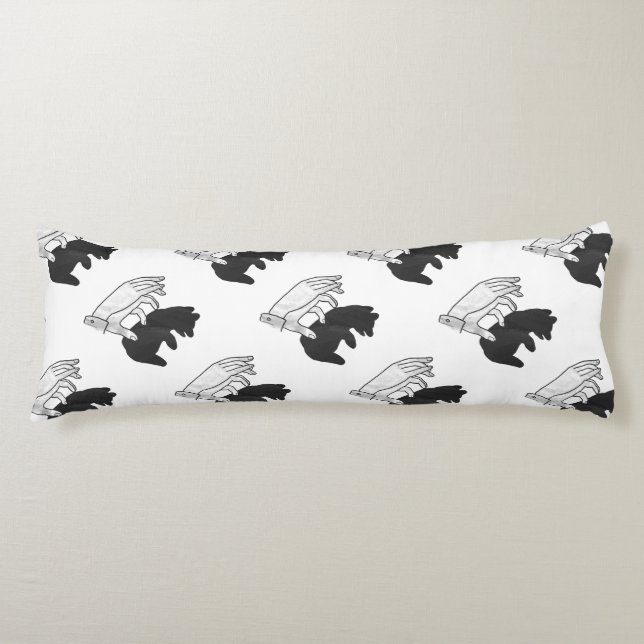 Coussins Longs Petit ours Ours Silhouette Main (Devant)