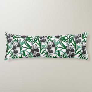 Coussins Longs Petits panda sur