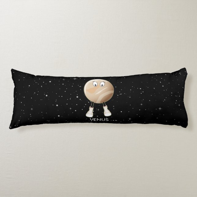 Coussins Longs Planète Vénus & Étoiles (Devant)