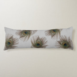 Coussins Longs Plumes de paon