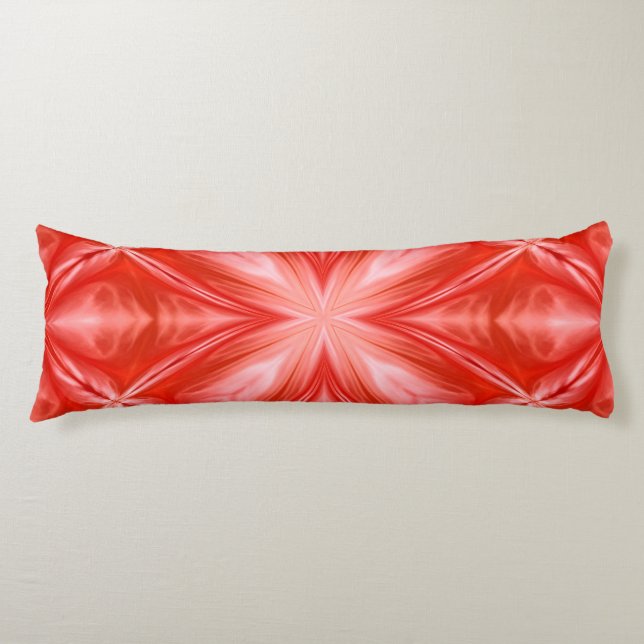 Coussins Longs Poinciana Rouge Lait Blanc Nuageux Noir Design abs (Devant)