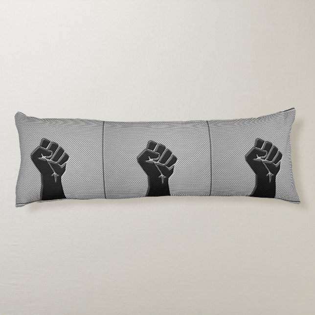Coussins Longs Poing de solidarité en fibre de carbone (Dos)