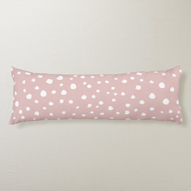 Coussins Longs Points Dalmatiens Rose, Points Dalmatiens, Impress (Devant)