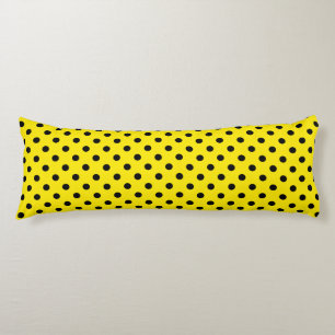 Coussins Longs Points noirs et jaunes