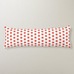 Coussins Longs Points oranges rouges personnalisés couleurs migno