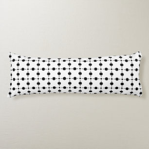 Coussins Longs Pois noirs, Motif à points Polka, points, pointill