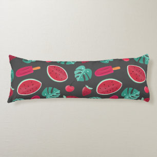 Coussins Longs Popsicle, cerise, fraise et pastèque