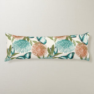Coussins Longs Poussin floral papillon