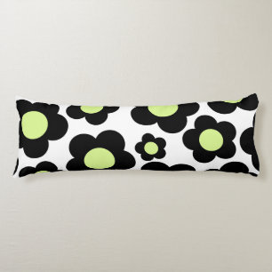 Coussins Longs Preppy Black Neon vert Hippie Motif