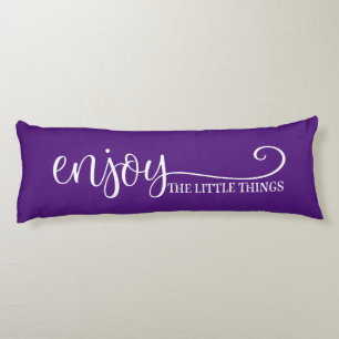 Coussins Longs Profitez Des Petites Choses Cité Blanc Violet