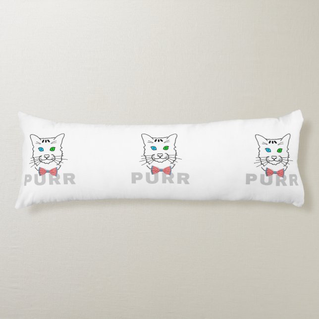 Coussins Longs Purr de chat (Devant)