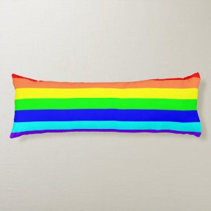 Coussins Longs Rayures arc-en-ciel