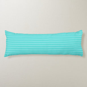 Coussins Longs rayures turquoise clair et aigue-marine