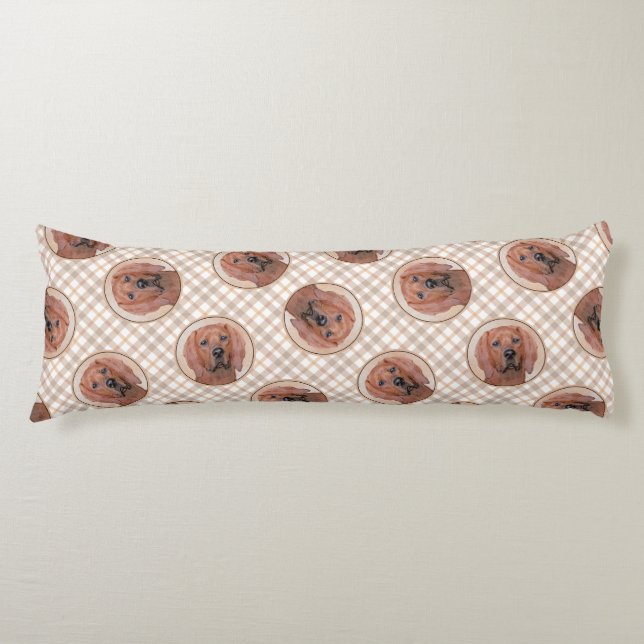 Coussins Longs Redondance Redonhound Peinture mignonne Chien Art  (Devant)