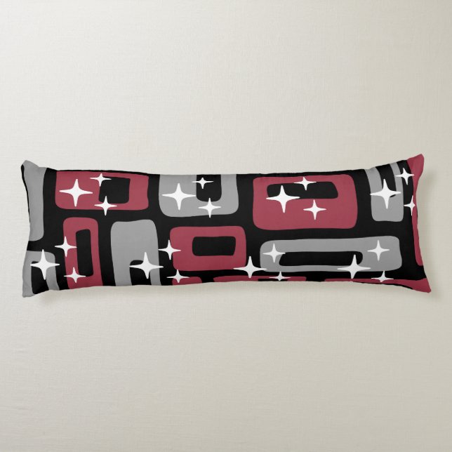 Coussins Longs Retro Mid-Century Moderne Abstrait (Dos)