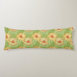 Coussins Longs Rétro motif de magnolia