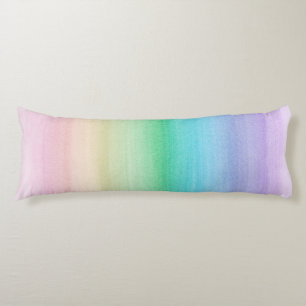 Coussins Longs Rêve d'aquarelle Pastel Unicorn Rainbow #1