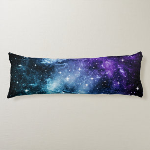 Coussins Longs Rêve de nébuleuse de galaxie Turquoise #1