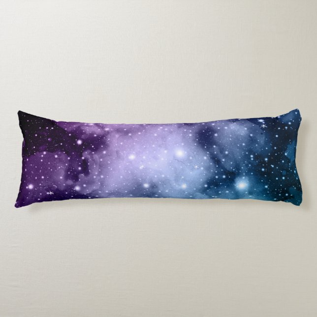 Coussins Longs Rêve de nébuleuse de galaxie Turquoise #2 (Devant)