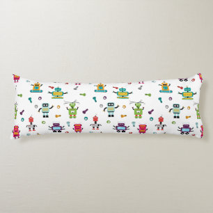 Coussins Longs Robots multicolores mignons Motif robotique pour e