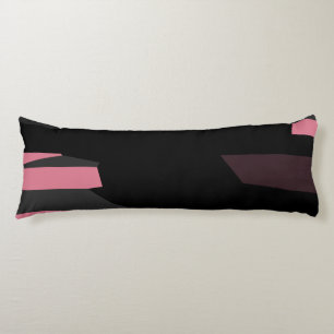 Coussins Longs rose gris et noir abstrait 