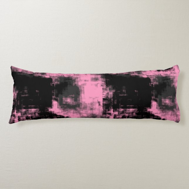 Coussins Longs Rose Noir et Gris      (Devant)