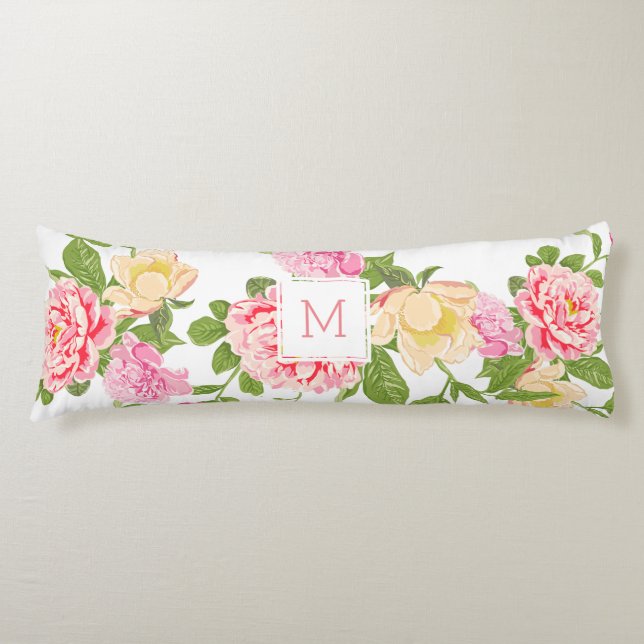 Coussins Longs Roses roses modernes 7 Fleur Jaune Illustration (Devant)