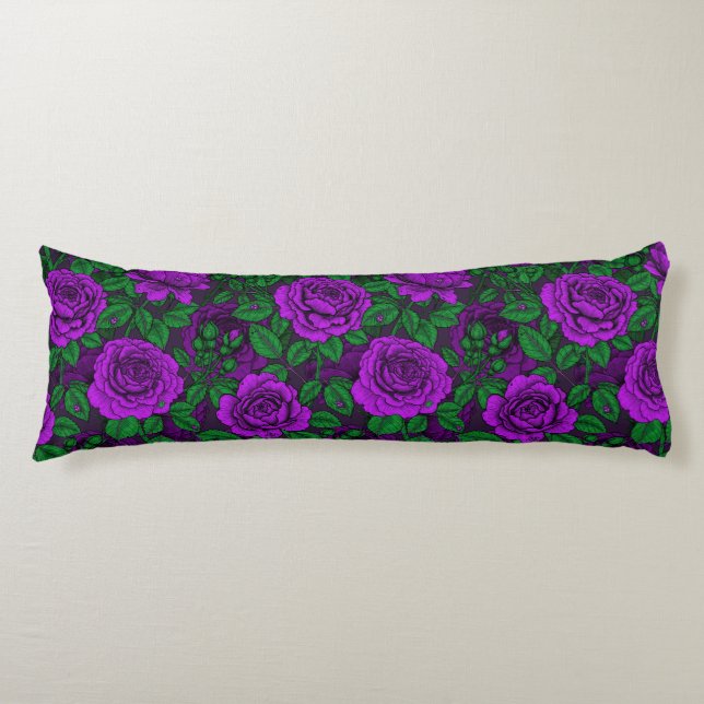 Coussins Longs Roses violets (Devant)