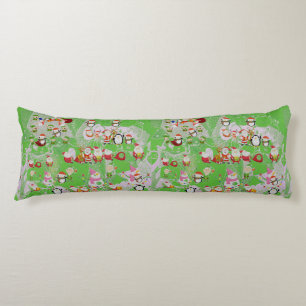 Coussins Longs Santa Magical Green New Year