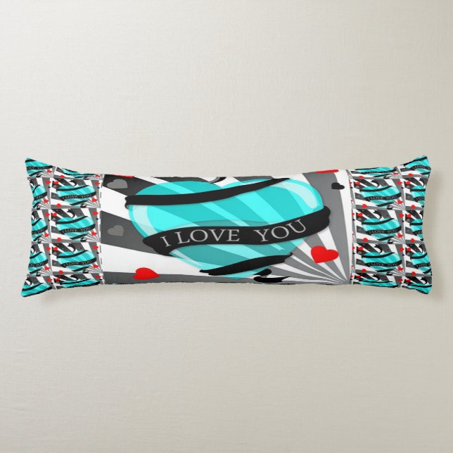 Coussins Longs Satin Noir - (Devant)