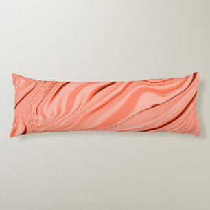 Coussins Longs Saumon, pêche, corail et mélange rose ondulé