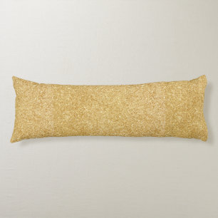 Coussins Longs Scintillement élégant d'or de Faux
