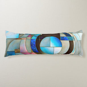 Coussins Longs "Serenade en verre tendu" Art Abstrait coloré