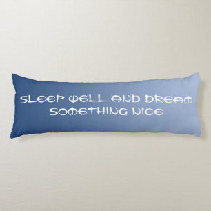 Coussins Longs SEULEMENT dégradés de COULEUR - bleu + votre texte