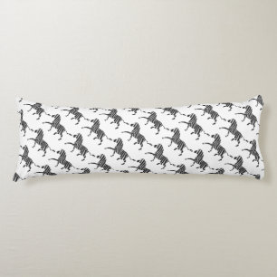 Coussins Longs Silhouette noir et gris clair Zebra